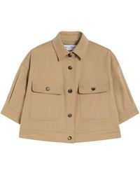 Max Mara - Cotton Cropped Jacket - Lyst