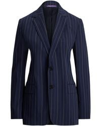 Ralph Lauren - Wool Pinstripe Marcy Blazer - Lyst
