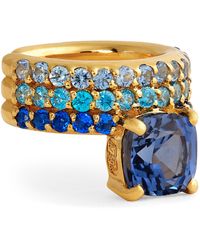 Nadine Aysoy - Yellow Gold And Blue Sapphire Le Cercle Ear Cuff - Lyst