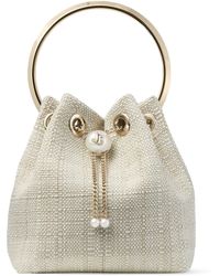 Jimmy Choo - Bon Bon Woven Top-Handle Bag - Lyst