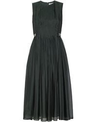 Max Mara - Silk-Blend Organza Fit-And-Flare Maxi Dress - Lyst