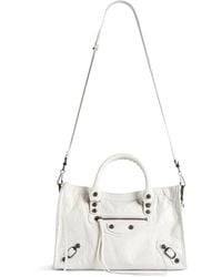 Balenciaga - Small Lambskin Le City Top-Handle Bag - Lyst