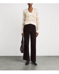 L'Agence - Stripe Ariadne Cardigan - Lyst