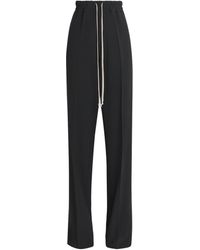 Rick Owens - Stretch-Organic Cotton Drawstring Dietrich Trousers - Lyst