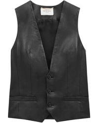 Saint Laurent - Lambskin Waistcoat - Lyst