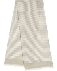 Emporio Armani - Cotton Striped Scarf - Lyst