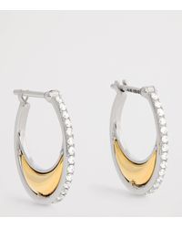 L'Atelier Nawbar - Mixed And Diamond Bloop Moon N*93 Hoop Earrings - Lyst