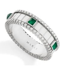 Marli New York - Diamond And Agate Life Spinning Ring - Lyst