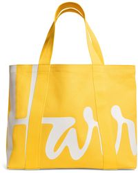 Harrods - Medium Cotton Logo Tote Bag - Lyst
