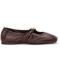 Loewe - Leather Pebble Soft Ballet Flats - Lyst