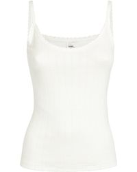Leset - Classic Pointelle Tank Top - Lyst