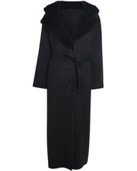Yves Salomon - Hooded Mink Fur-Trim Coat - Lyst