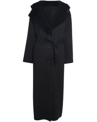 Yves Salomon - Hooded Mink Fur-Trim Coat - Lyst