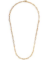 Azlee - Yellow Gold Diamond Link Chain Necklace - Lyst