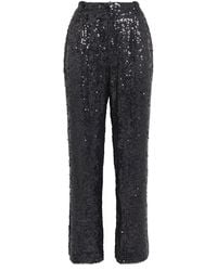 LAPOINTE - Sequin Pleated Tapered Trousers - Lyst