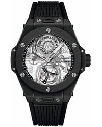 Hublot - Ceramic Big Bang Tourbillon Black Magic Watch 45mm - Lyst