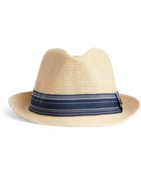 Barbour - Belford Trilby Boater Hat - Lyst