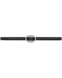 Saint Laurent - Leather Embellished Oval Belt - Lyst