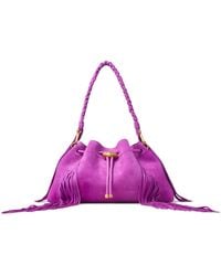 Jimmy Choo - Medium Cinch Suede Bucket Bag - Lyst