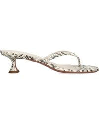 AMINA MUADDI - Snake-Embossed Leather Juliette Heeled Sandals 45 - Lyst