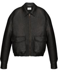 Saint Laurent - Bubbled Leather Jacket - Lyst