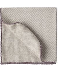 Brunello Cucinelli - Silk Chevron Pocket Square - Lyst