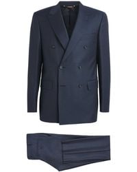 Canali - Wool Double-Breasted 2-Piece Suit - Lyst