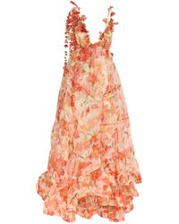 Zimmermann - Silk Organza Floral Tranquillity Gown - Lyst