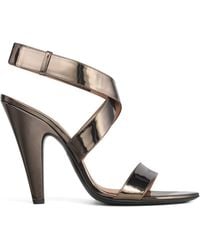 Alaïa - Metallic Leather Cone Sandals 110 - Lyst