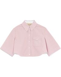 Valentino - Cotton Cropped Shirt - Lyst