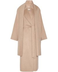 Max Mara - Wool-Cashmere Belted Wrap Coat - Lyst