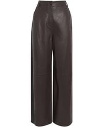 Yves Salomon - Lambskin Wide-Leg Trousers - Lyst