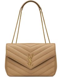 Saint Laurent - Large Leather Loulou Shoulder Bag - Lyst