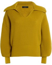JOSEPH - Merino Wool-Cashmere-Silk Cardigan-Stitch Sweater - Lyst