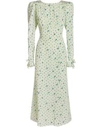 Alessandra Rich - Silk Open-Back Maxi Dress - Lyst