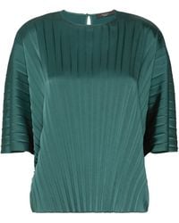 Weekend by Maxmara - Pleated Short-Sleeve Blouse - Lyst