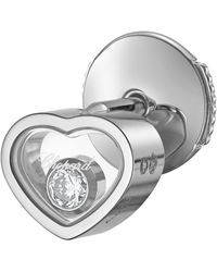 Chopard - White Gold And Diamond My Happy Hearts Single Earring - Lyst
