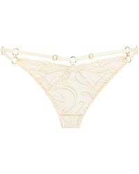 Bordelle - Embroidered Pearl Thong - Lyst
