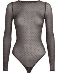 Wolford - Shimmer Dots Long-Sleeve Bodysuit - Lyst
