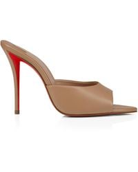 Christian Louboutin - Miss Z Leather Heeled Mules 100 - Lyst