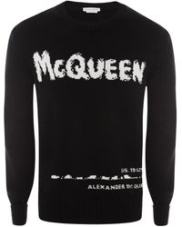 Alexander McQueen - Mcqueen Graffiti Logo Sweater - Lyst