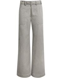Acne Studios - Twill Belted Wide-Leg Trousers - Lyst