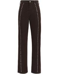 Polo Ralph Lauren - Corduroy Studded Straight Trousers - Lyst
