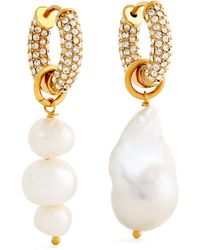 Timeless Pearly - Pearl Mismatched Earrings - Lyst