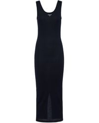 Prada - Cotton Midi Dress - Lyst