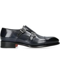 Santoni - Leather Carter Monk Shoes - Lyst