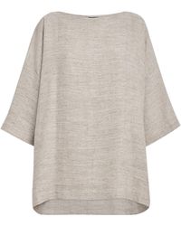 Eskandar - Linen-Blend Tunic Top - Lyst