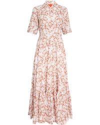 La DoubleJ - Embroidered San Pietro Maxi Dress - Lyst