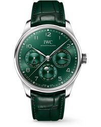 IWC Schaffhausen - Stainless Steel Portugieser Perpetual Calendar Watch - Lyst