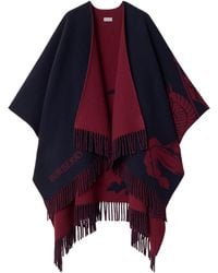 Burberry - Wool-Cashmere Ekd Reversible Cape - Lyst